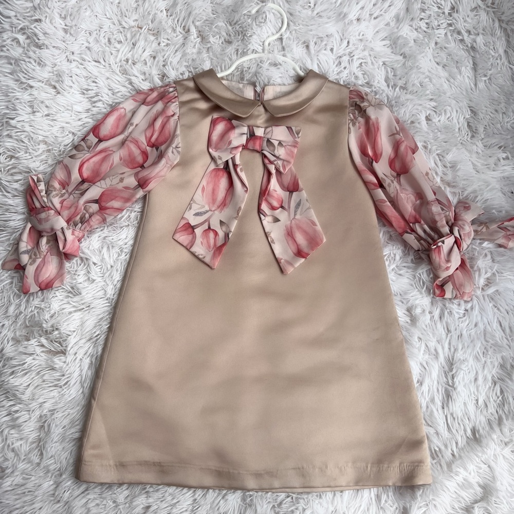 Patachou girls pink floral dress
